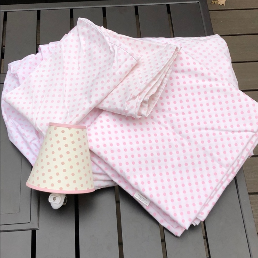 PBK full size white/pink sheet set w/nightlight